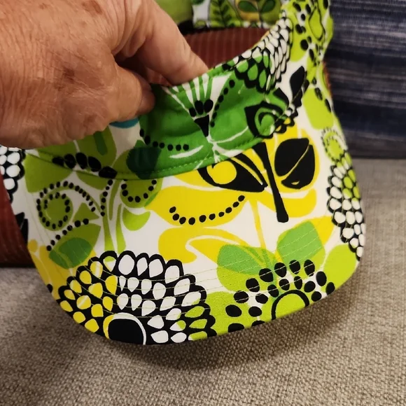 Vera Bradley Leafy Green and Blue Visor - Picture 5 of 5